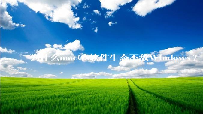 为什么macOS软件生态不敌Windows?